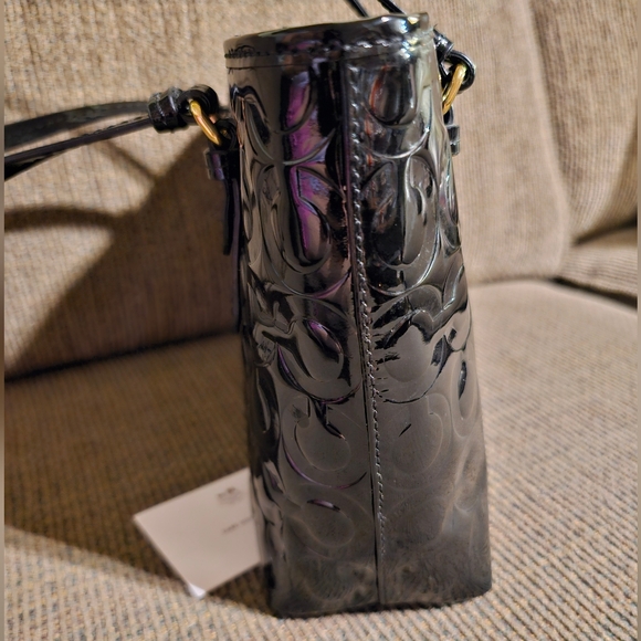 Coach Peyton Satchel/Small Tote Embossed Patent Black leather F50540 EUC - Picture 7 of 16